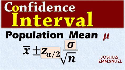 Confidence Interval for a Population Mean (Sigma …