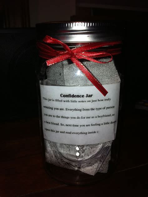 Confidence in a jar. 10 Ideas For Your Mindful Jar. Photo Source: Colorjoy stock. 1. Personalized Wish Jar. Write down sweet sentiments to yourself on strips of paper, roll them up, and place them inside a jar. Then, whenever you need a pick-me-up, pull out a wish and be reminded of your own worth. 