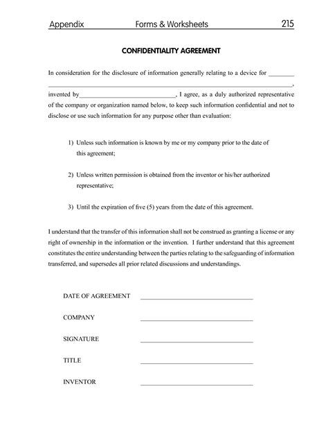 Confidentiality Agreement CA for Pack H CONSORTIUM