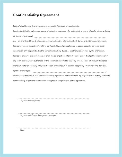 Confidentiality Agreement Example