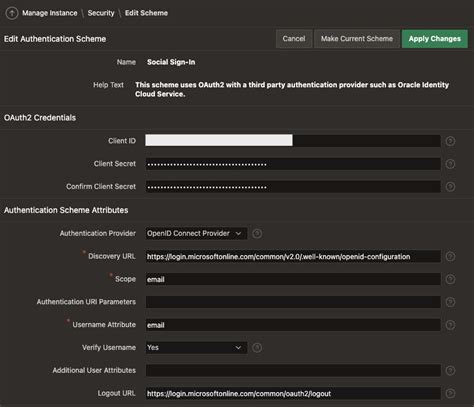 Configure Login to APEX Builder Using Office 365