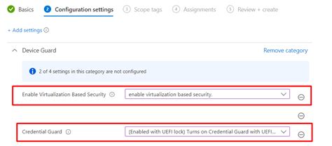 Configuring Credential Guard in Intune CG Device …