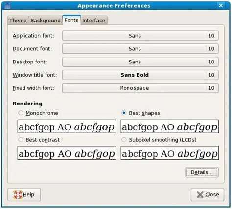 Configuring Fedora Desktop Fonts Techotopia