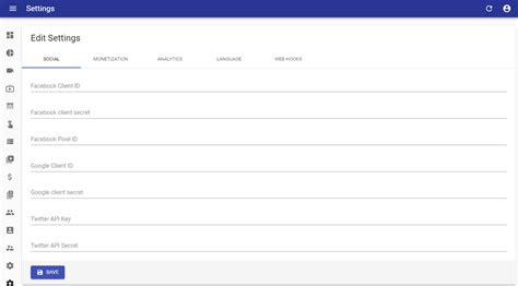 Configuring Settings Docs