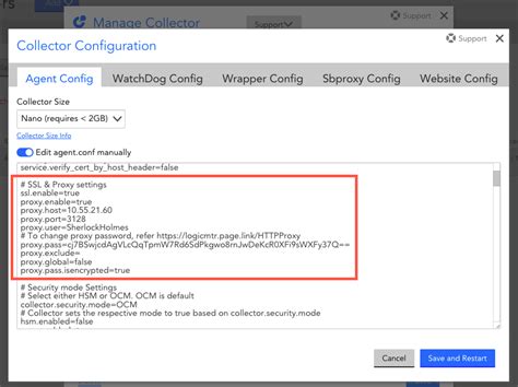 Configuring Your Collector for Use with HTTP Proxies