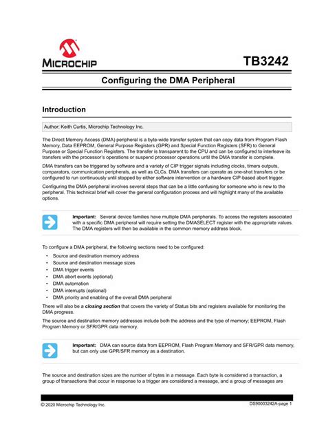 Configuring the DMA Peripheral Technical Brief - Microchip …