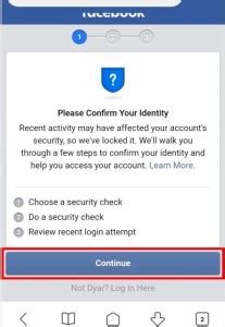 Confirm your identity facebook locked how to recover.  Review settings relat...