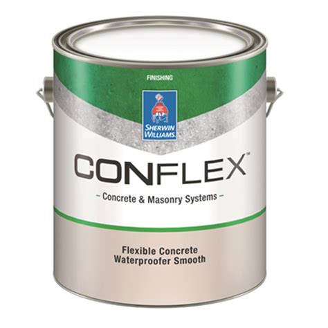 ConFlex™ Flexible Concrete Waterproofer A slip-resistant, breathable finish designed to protect from water intrusion. This single component waterbased formula has fast dry times and outstanding durability, and can be tinted to hundreds of colors. Use as a stand-alone product or topcoat with a clear sealer to provide maximum performance. Pool Deck. 