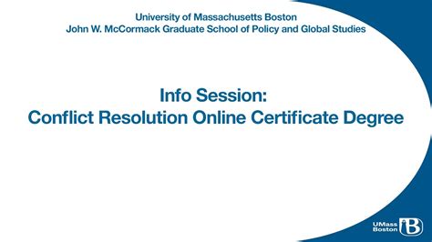 Conflict Resolution Graduate Programs Online