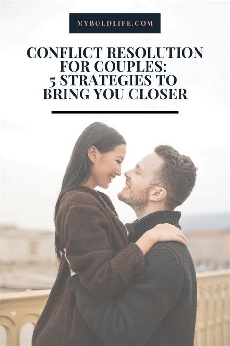 Conflict Strategies For Resolution Couples