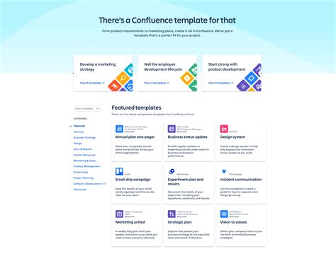Confluence Homepage Templates