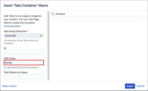 Confluence css for tabs.  Remember to use the CSS Class you used in tabs macro ...