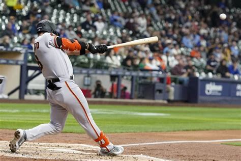 Conforto goes 4 for 4 with a homer, Giants use six pitchers to blank Brewers 5-0