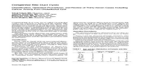 Congenital Cyst of the Common Bile Duct - PMC - National Center …