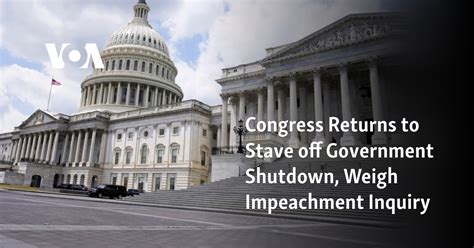 Congress returns to try to stave off a government shutdown while GOP weighs impeachment inquiry
