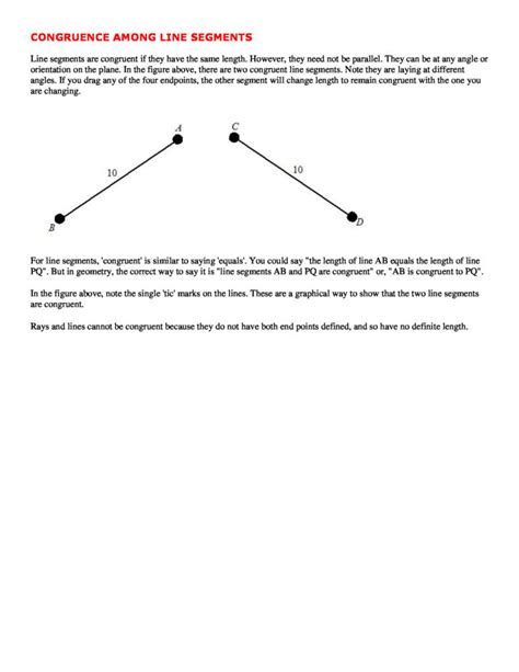 Congruent Line Segments Worksheet Congruent Line Segments db excel com