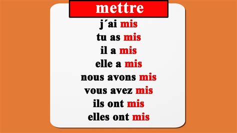 Conjugaison de mettre - WordReference.com