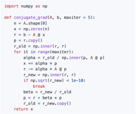 Conjugate gradient minimization python.  Following Boris T.  The resolution ...
