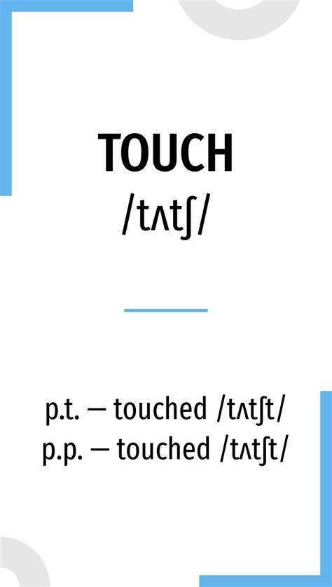 Conjugation touch Conjugate verb touch Reverso Conjugator English