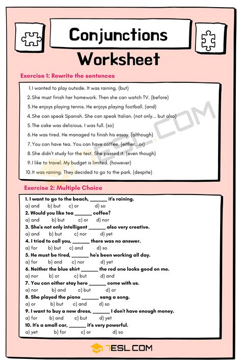 Conjunctions exercises advanced pdf.  Advanced Conjunctions The main linking words and ph...