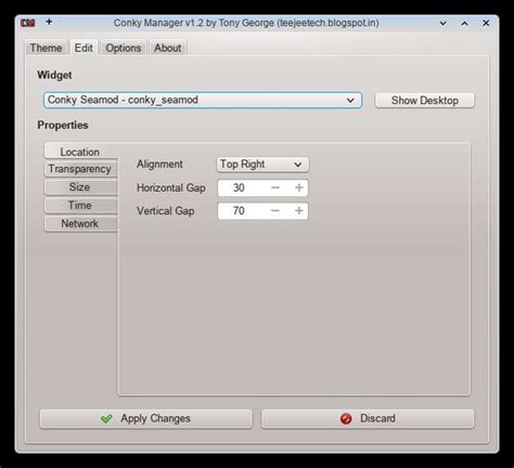 Conky GUI 3.2 Snapshots 2