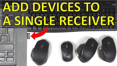 Connect multiple logitech devices to one receiver.  Add multiple devices to a...
