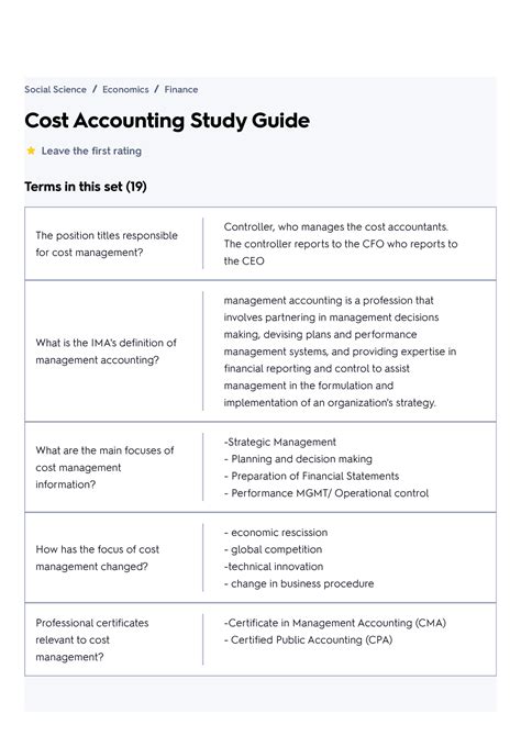 Connect plus cost accounting study guide. - Miser manuale di gravitazione della soluzione.