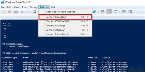 Connect to your Configuration Manager environment …