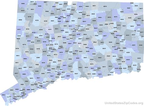 Connecticut Zip Code Map - OFO Maps