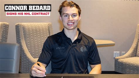 Connor Bedard signs his first NHL contract