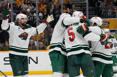 Connor Dewar paces Wild’s blowout win at Nashville with first NHL hat trick