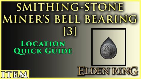 Conquer Your Smithing Journey with Smithing Stone Miner's Bell Bearing 3