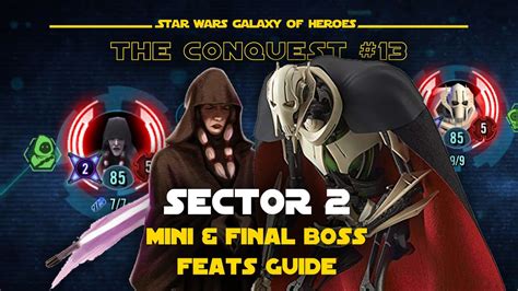 Conquest guide swgoh. The list was originally made for non-gl and (mostly) non conquest toons to complete the missions. Not all are 3-star completions, but all have been tested by me. I added a few GL squads for interceptor because of people's struggles. 