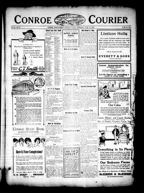 Conroe courier newspaper.  This newspaper has evolved with technological changes while...