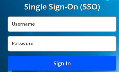 Single Sign-On (SSO) Username. Password. 