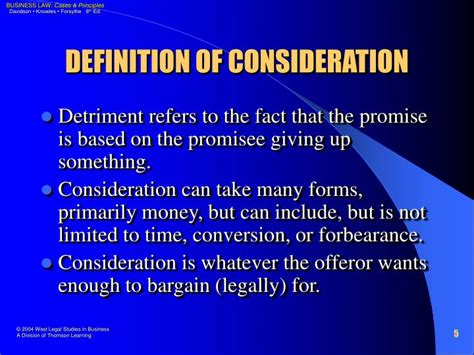 Consideration Definition com