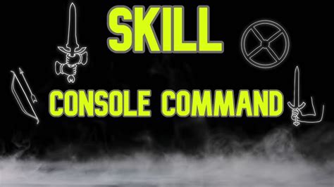 But the console command to increase a skill level is: