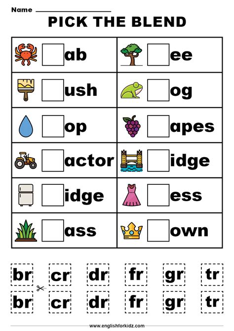 Consonant Blends Printables