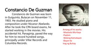 Constancio de guzman composer