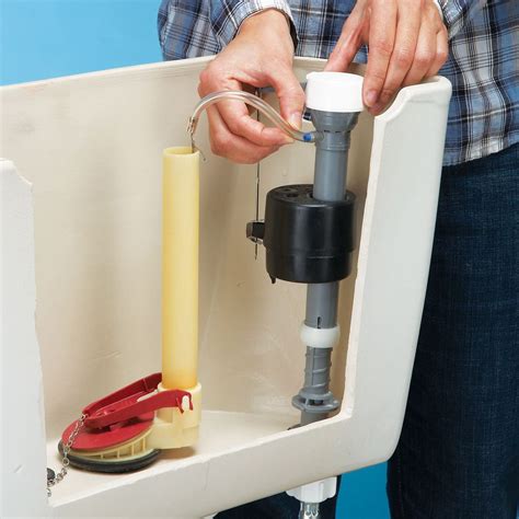 Constant running toilet. Turn off the water supply. Drain the cistern by flushing the toilet. Detach the toilet inlet valve. Put the new toilet inlet valve in its place, ensuring all the washers are in place. Tighten the fill nut (often located under the cistern) Attach it to the water supply line and tighten, then turn the water back on. 