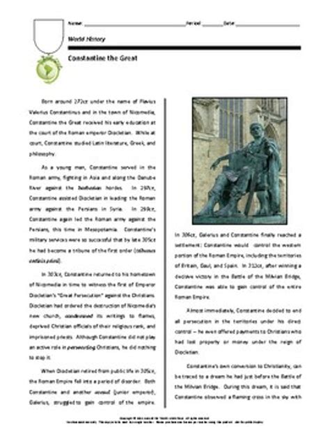 Constantine the great biography summary of thomas
