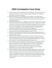 HESI Constipation Case Study. Mometrix. Get Quizlet's official HESI A2 - 1 term, 1 practice question, 1 full practice test ... Evolve Constipation Case Study. 30 ... . 