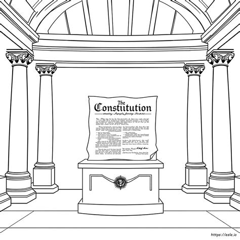 Constitution Coloring Shee