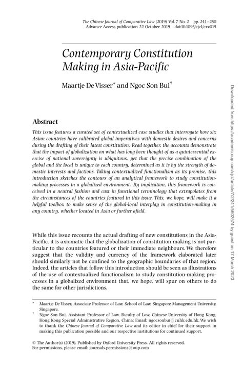 Constitution Making in Asia The Chinese Journal of …