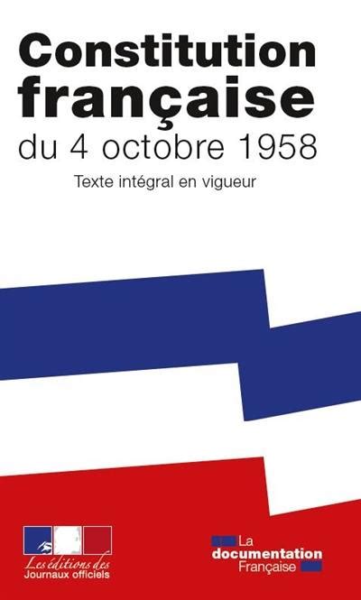 Constitution française du 4 octobre 1958. - Mathcounts 2007 state sprint round answers.