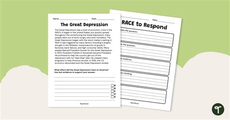 Constructed Response Teaching Resources Teach Starter