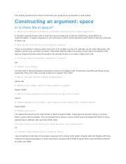 Constructing an Argument: Space National Geographic …