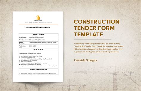 Construction Document Progress Sample Tender