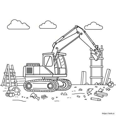 Construction Machines Coloring Pages