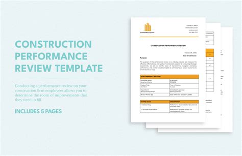 Construction Performance Review Template